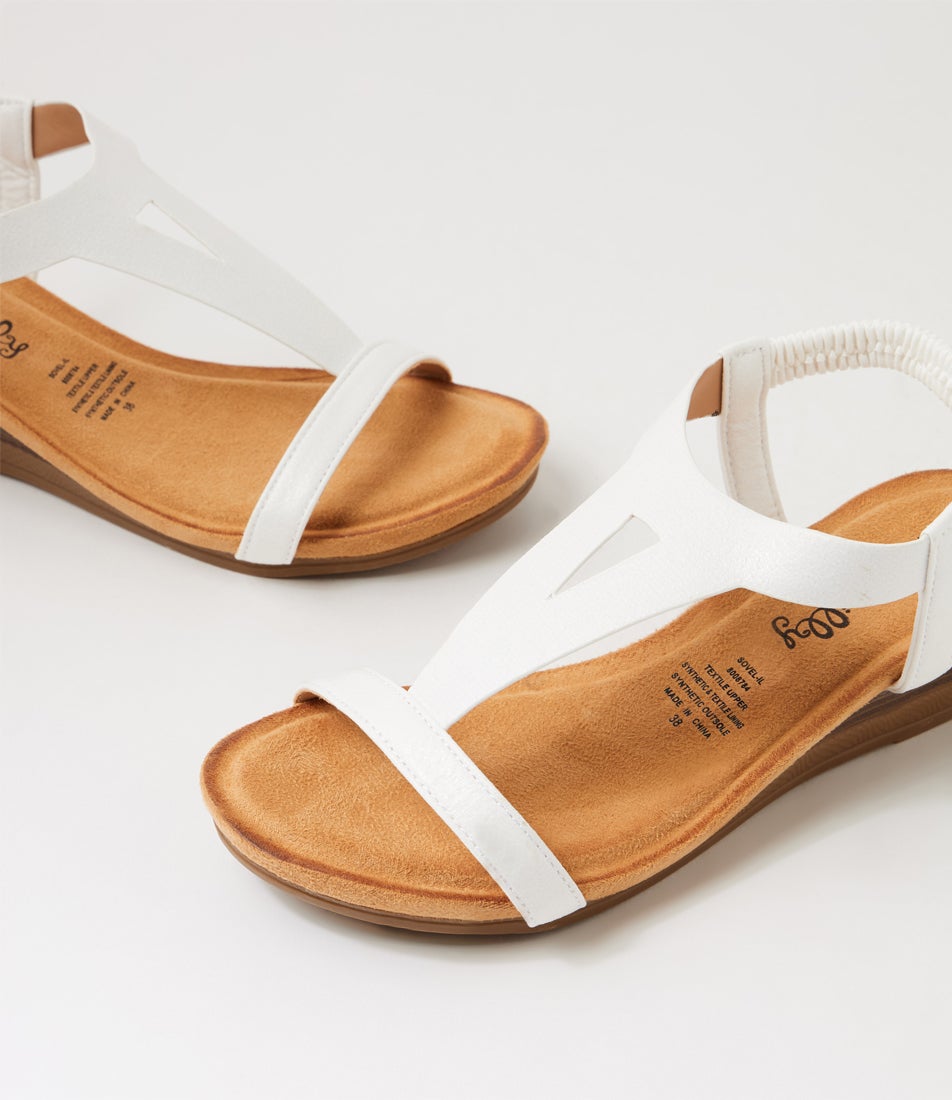 Sovel White Multi Sandals