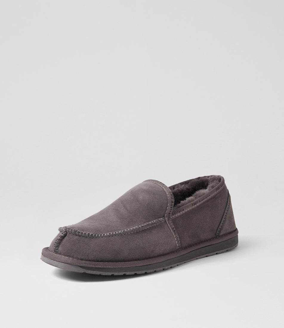 Platinum Hume Charcoal Sheepskin Slippers