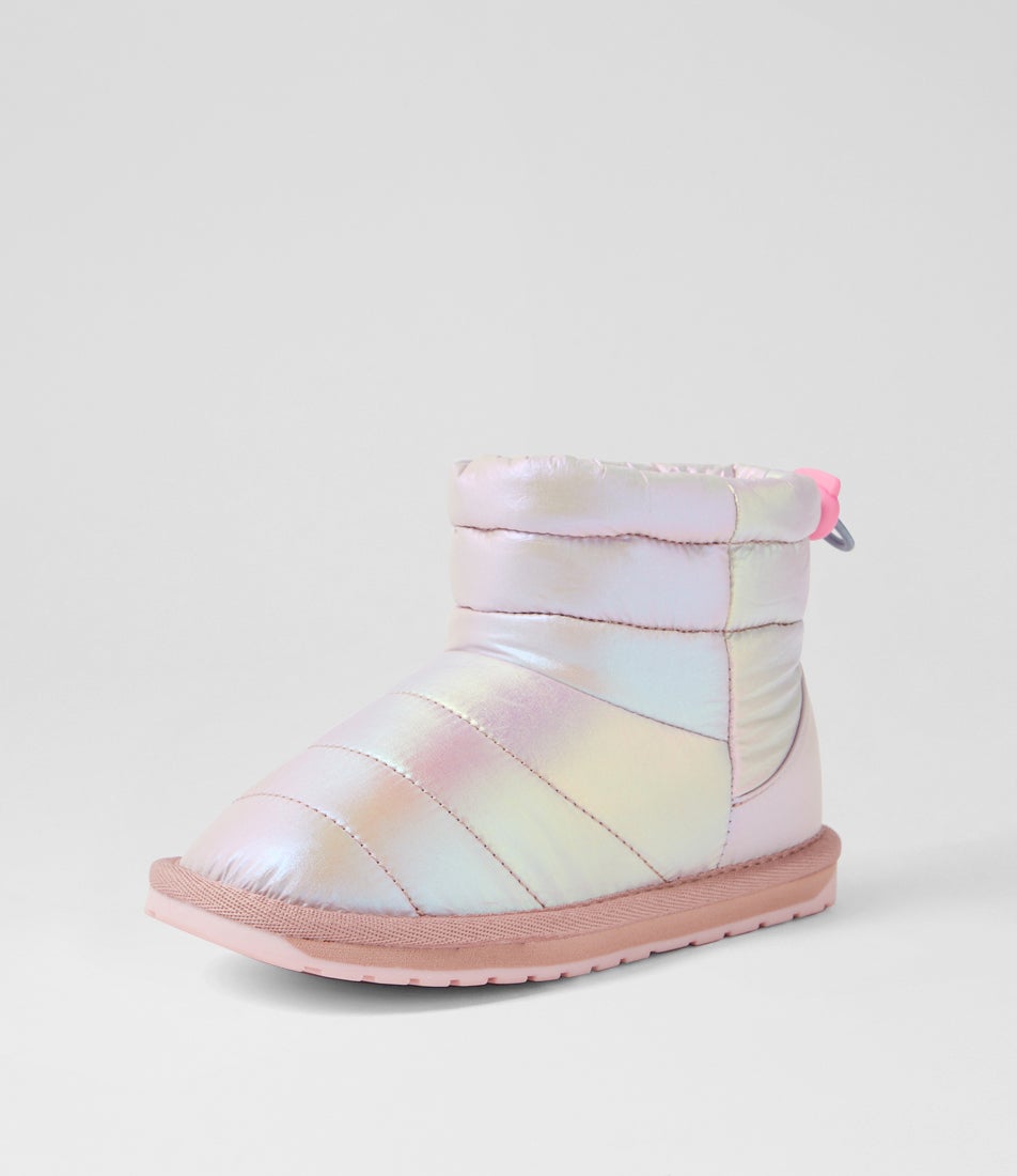 Briggs Metallic Toddler Iridescent Nylon Ankle Boots