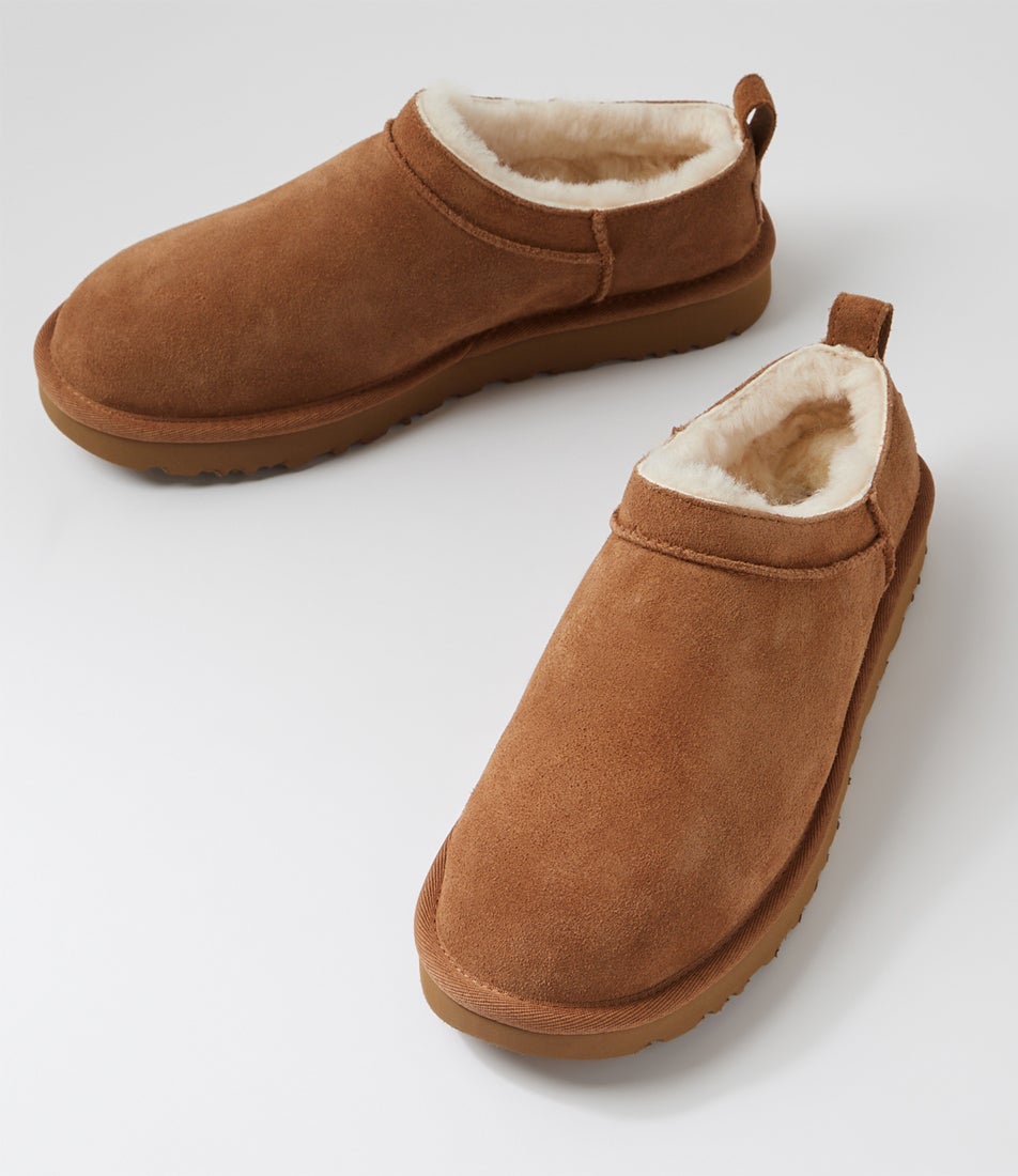 Classic Micro Chestnut Suede Slippers Classic Micro Chestnut Suede Slippers