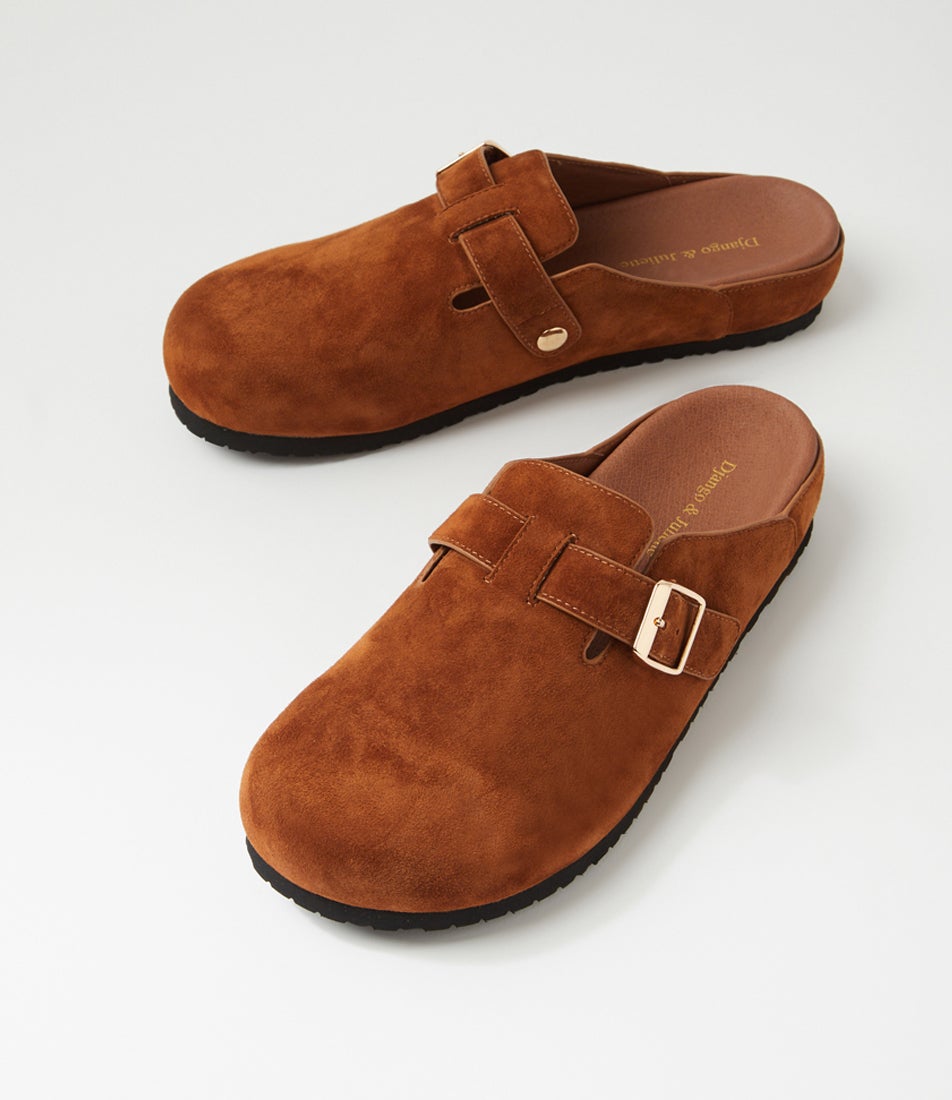 Zoris Whiskey Suede Mules
