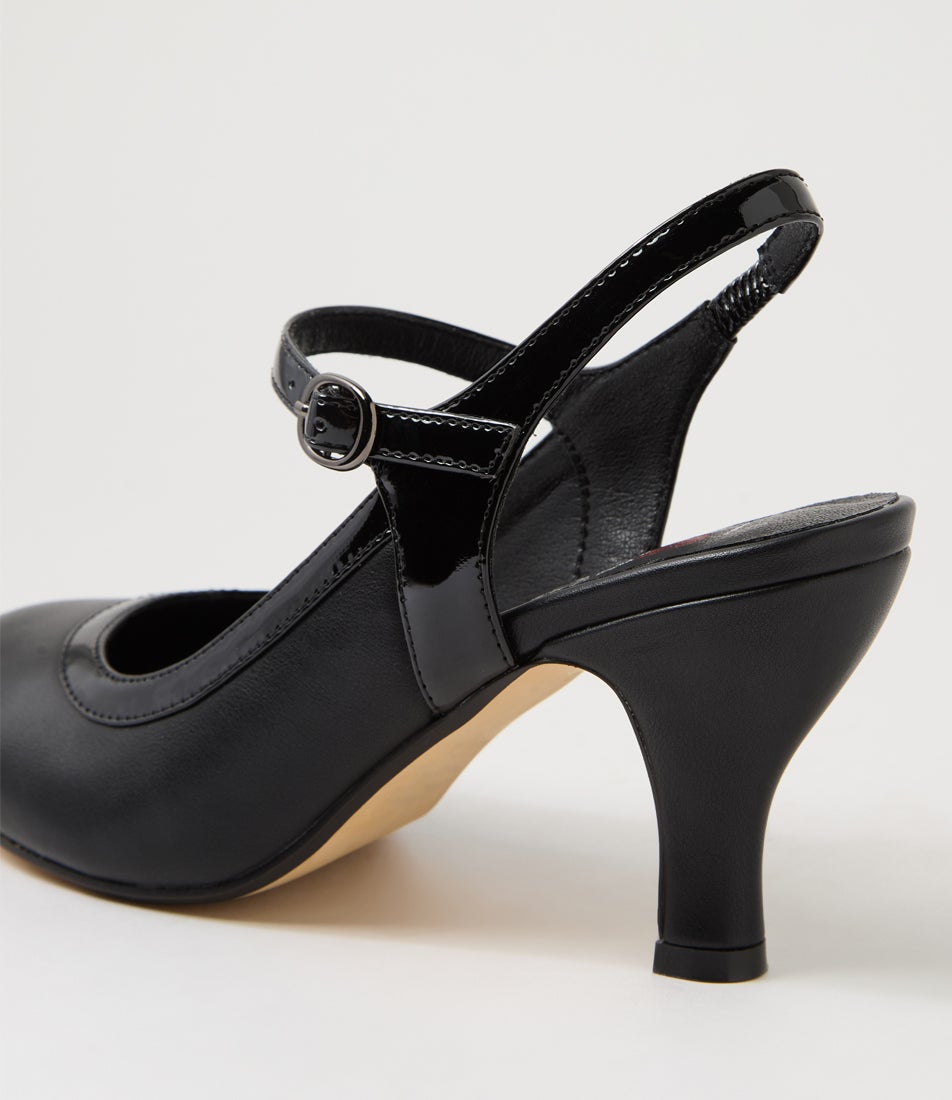 Mintina Black Patent Pu Heels