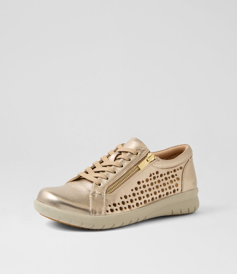 Shovo Xf Champagne Leather Sneakers Shovo Xf Champagne Leather Sneakers