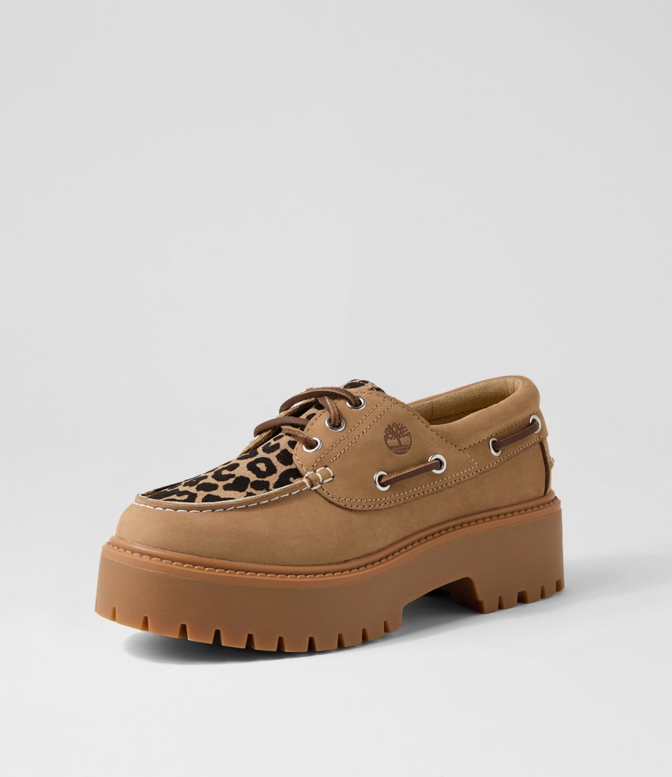 Stone Street Medium Beige Nubuck Suede Boat Shoes