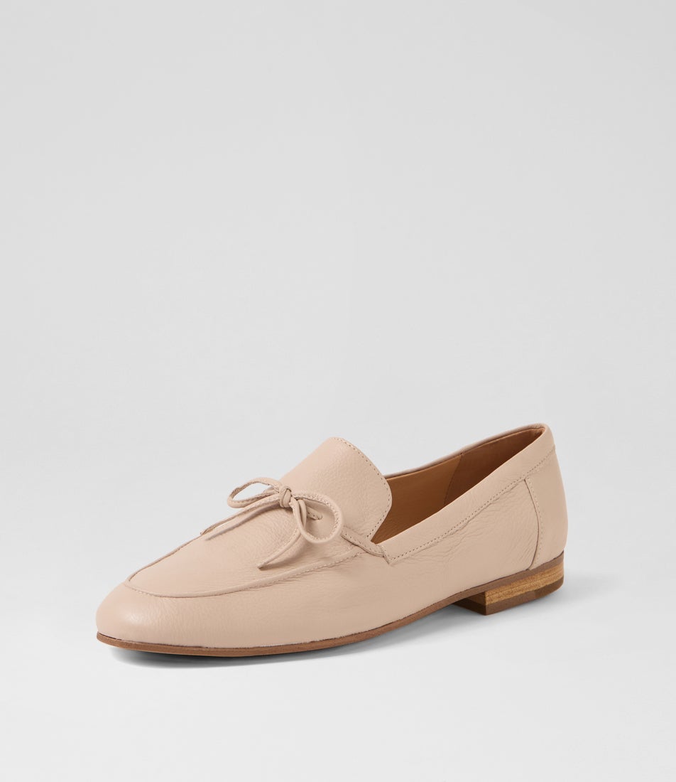 Idayne Stone Leather Flat Shoes