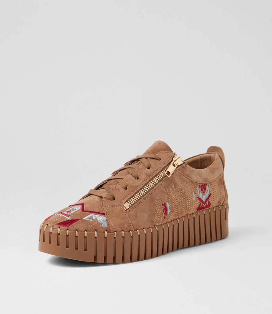 Bolliest Light Choc Multi Suede Sneakers