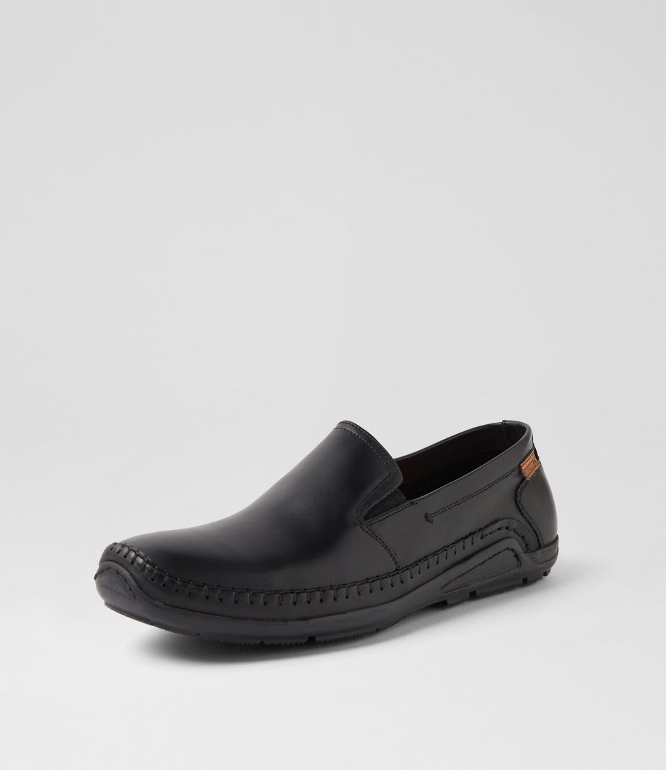 Azores 03 Black Leather Flat Shoes