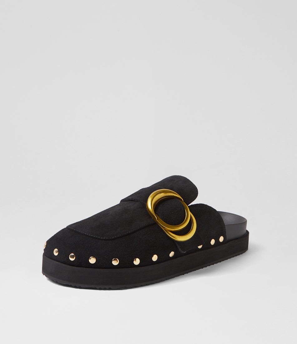 Pascal Mule Black Suede Mules