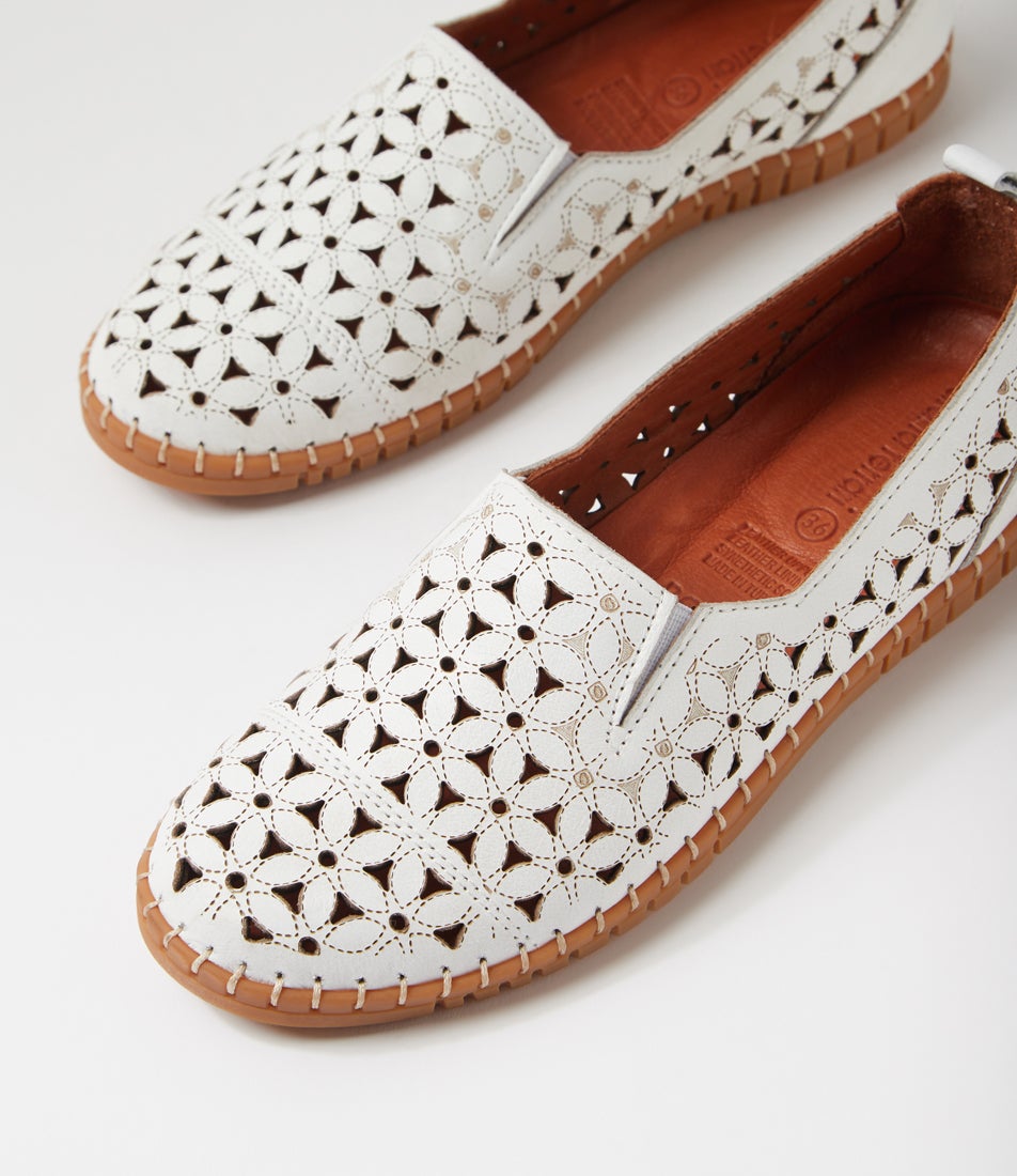 Bondie White Leather Loafers