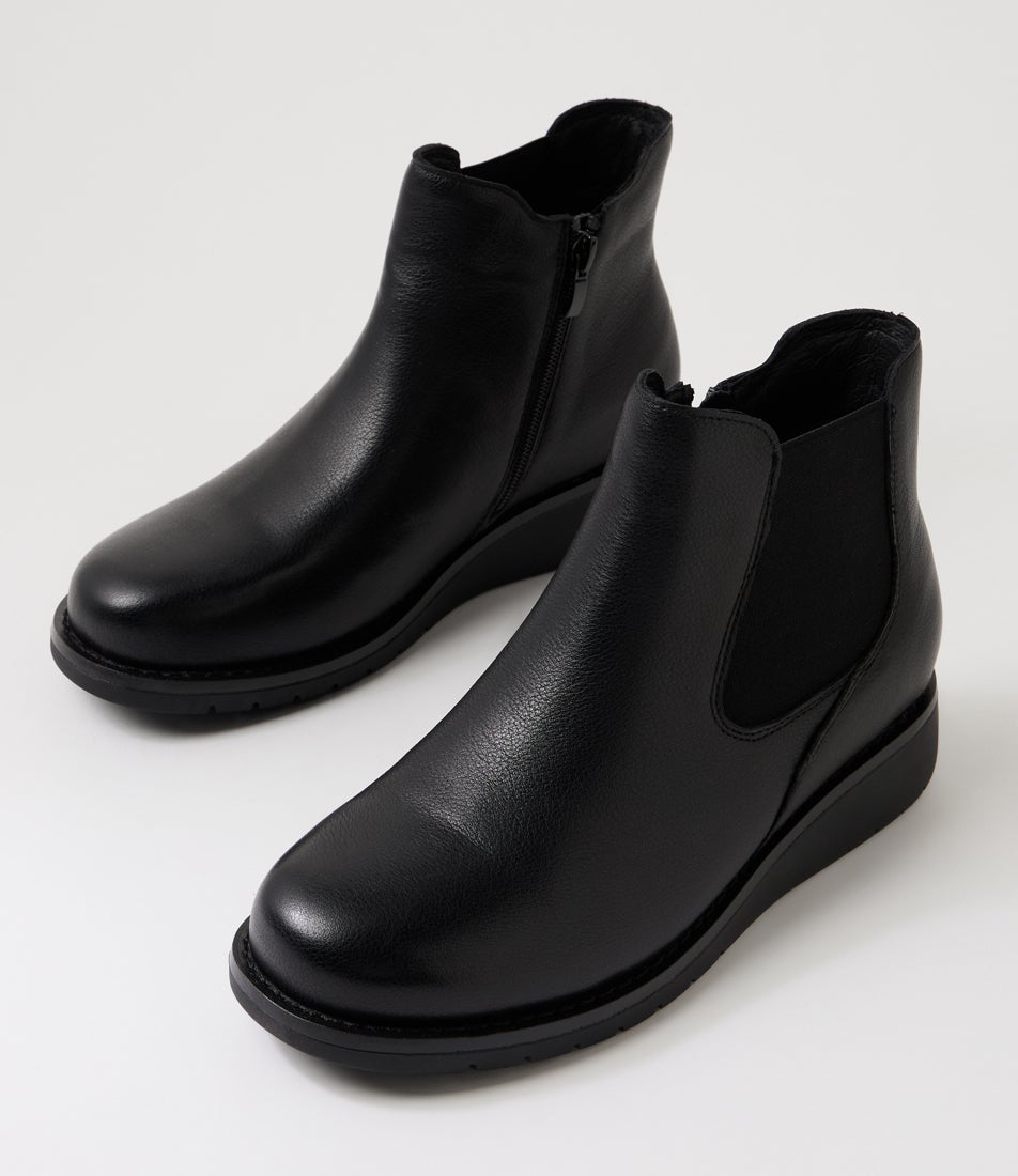 Gentles Black Leather Chelsea Ankle Boots Gentles Black Leather Chelsea Ankle Boots