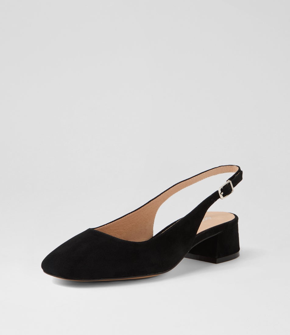 Mamia Black Suede Heels