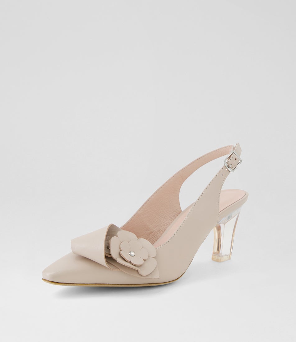 Kathi Nude Leather Heels