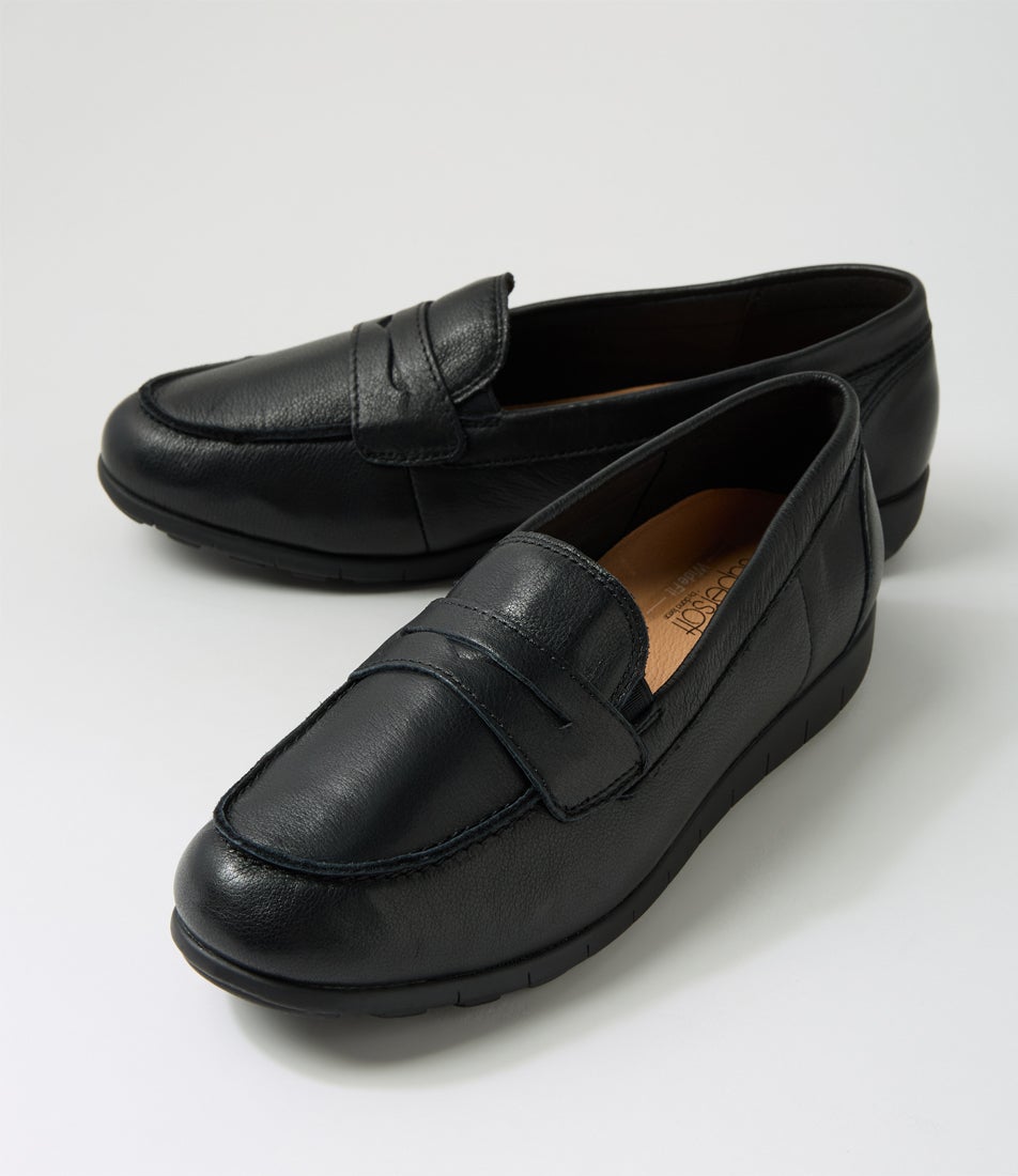 Birdi Black Wide Fit Leather Loafers Birdi Black Wide Fit Leather Loafers
