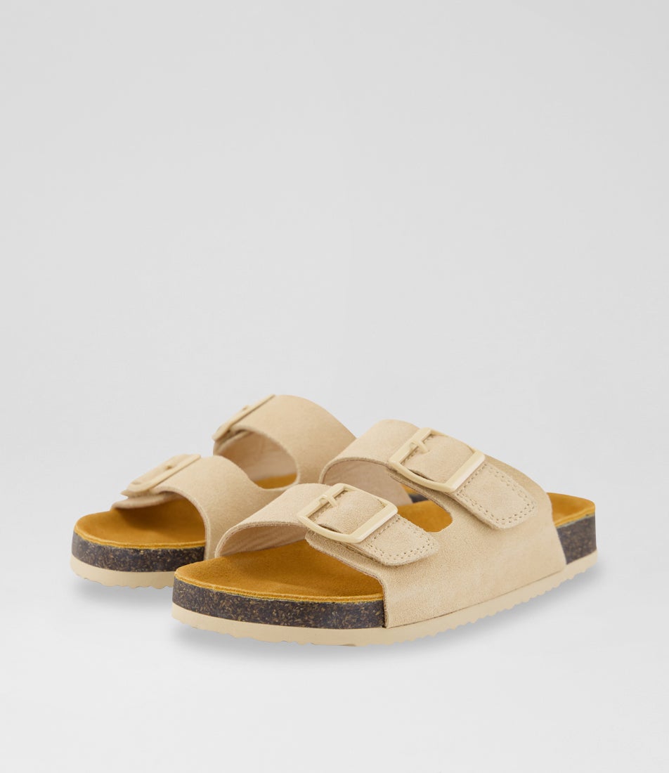 Remy Junior Wheat Leather Sandals
