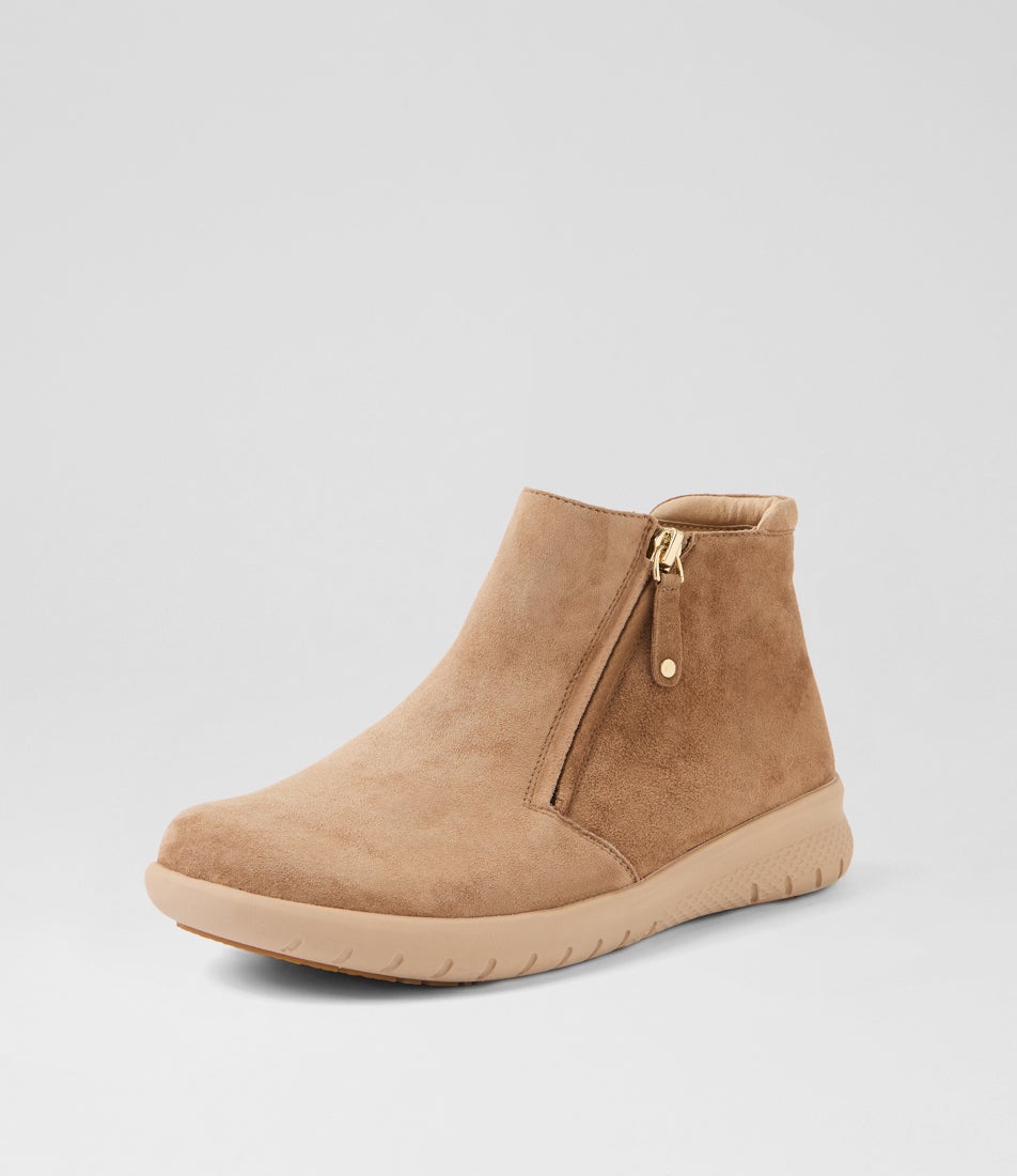Solange Xf Light Choc Suede Ankle Boots