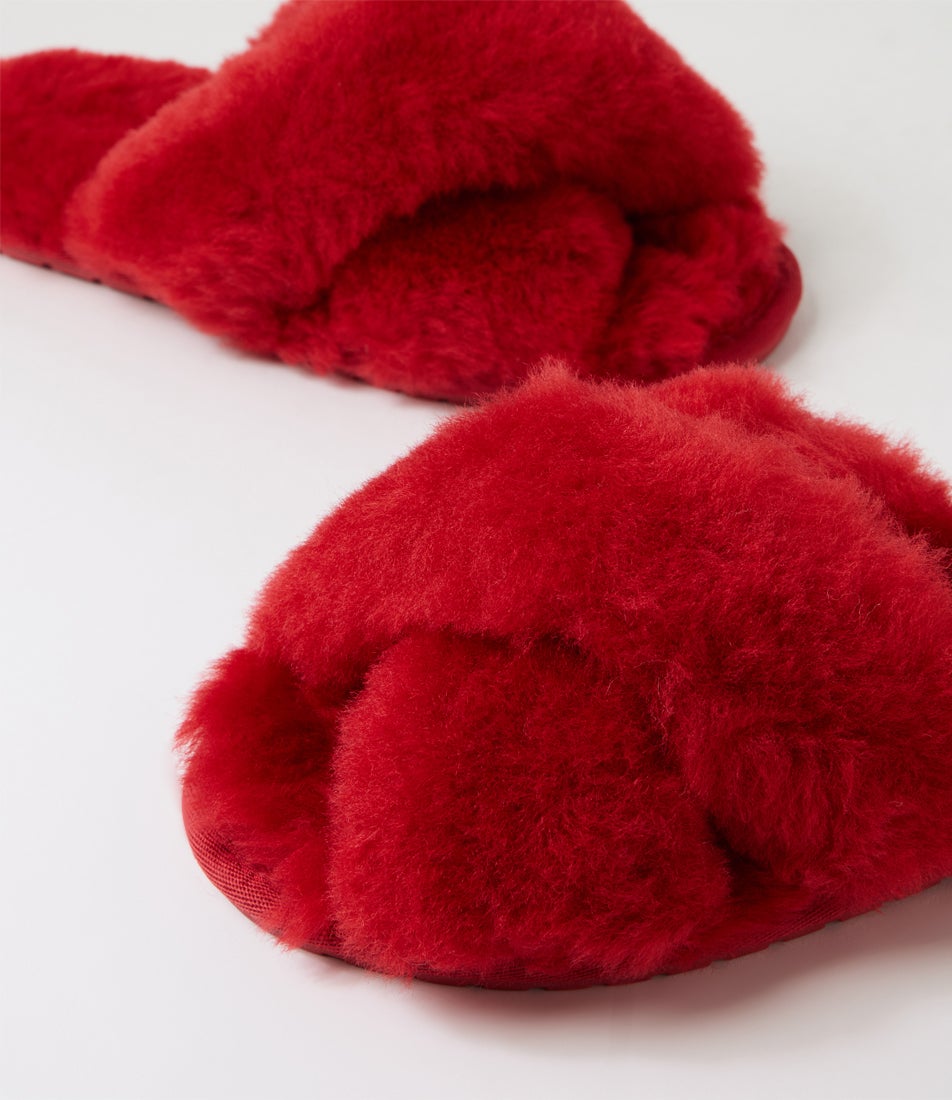 Mayberry Cherry Suede Sandals