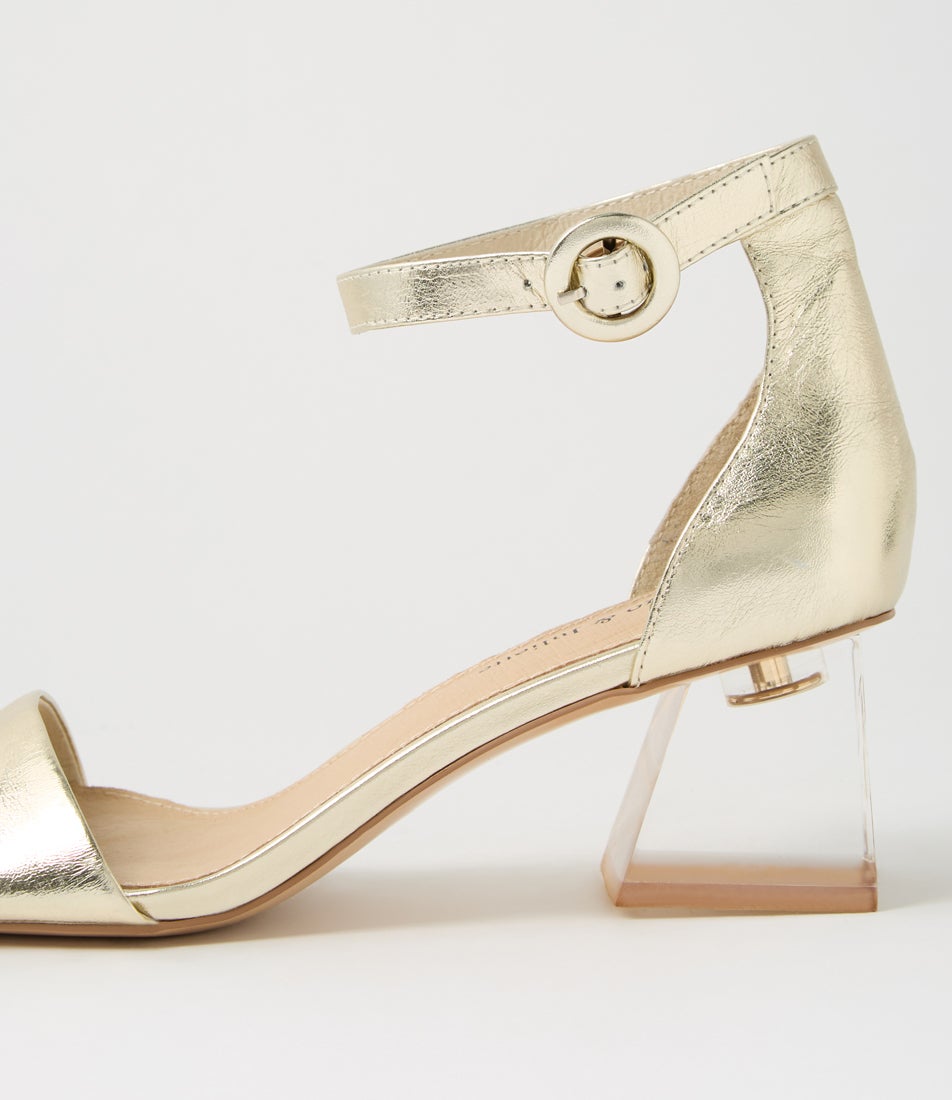Mirabel Pale Gold Leather Sandals