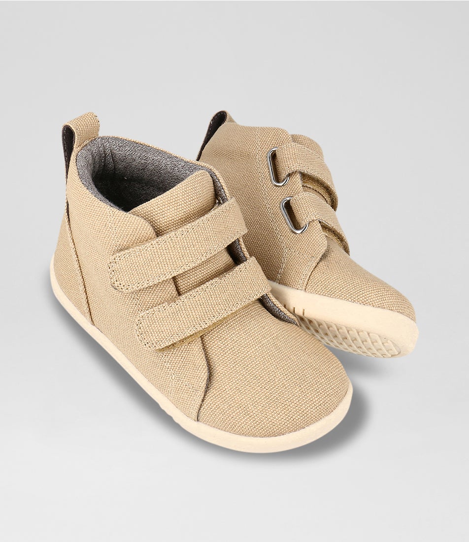 Iw Grass Court High Toddler Oat Milk Canvas Ankle Boots