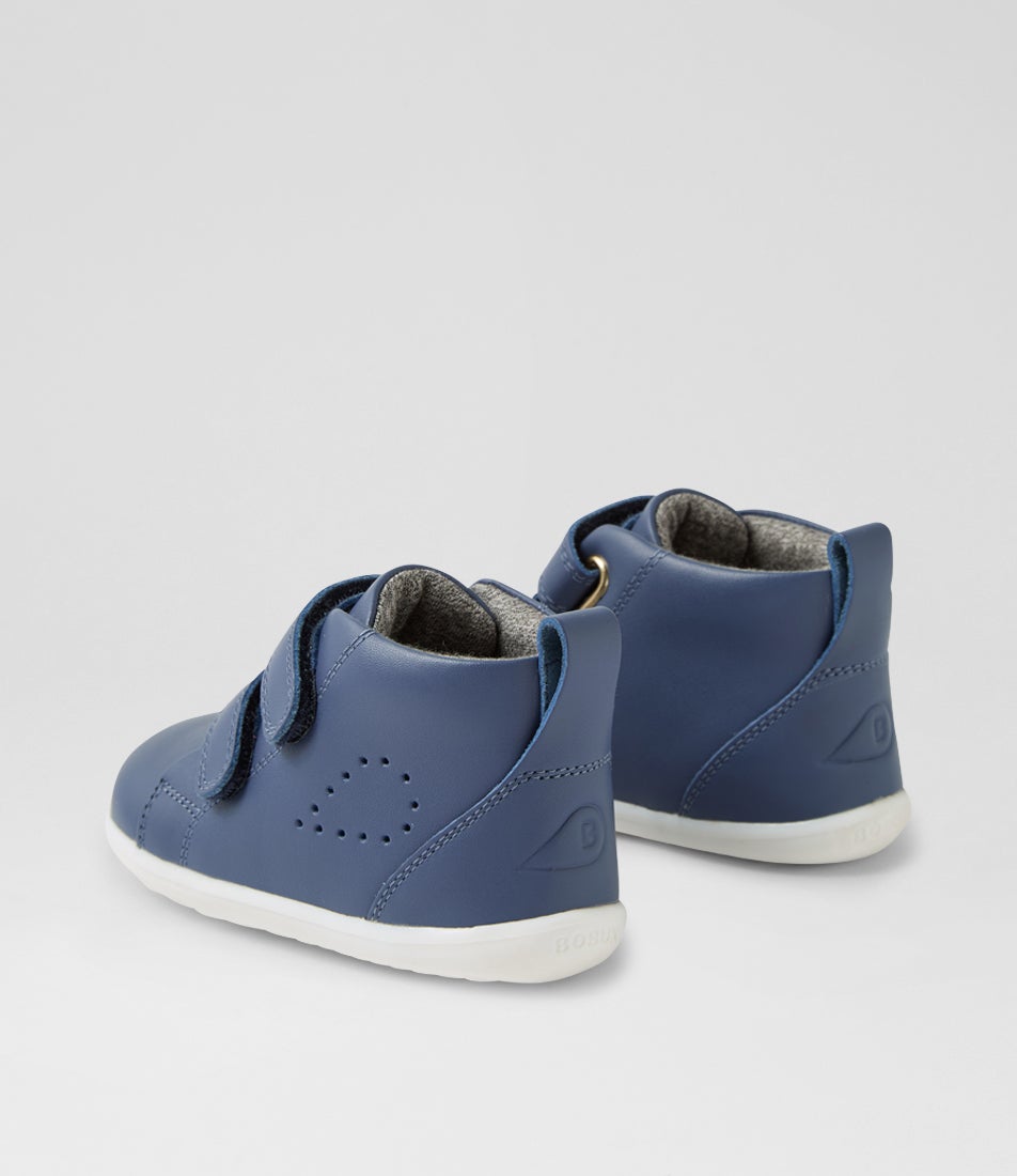 Su Grass Court High Infant Vintage Indigo Leather Ankle Boots