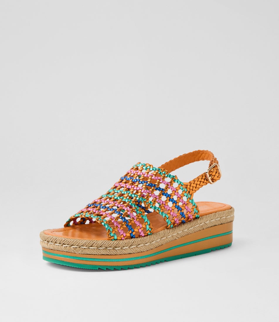 Argus Bright Metallic Multi Leather Sandals
