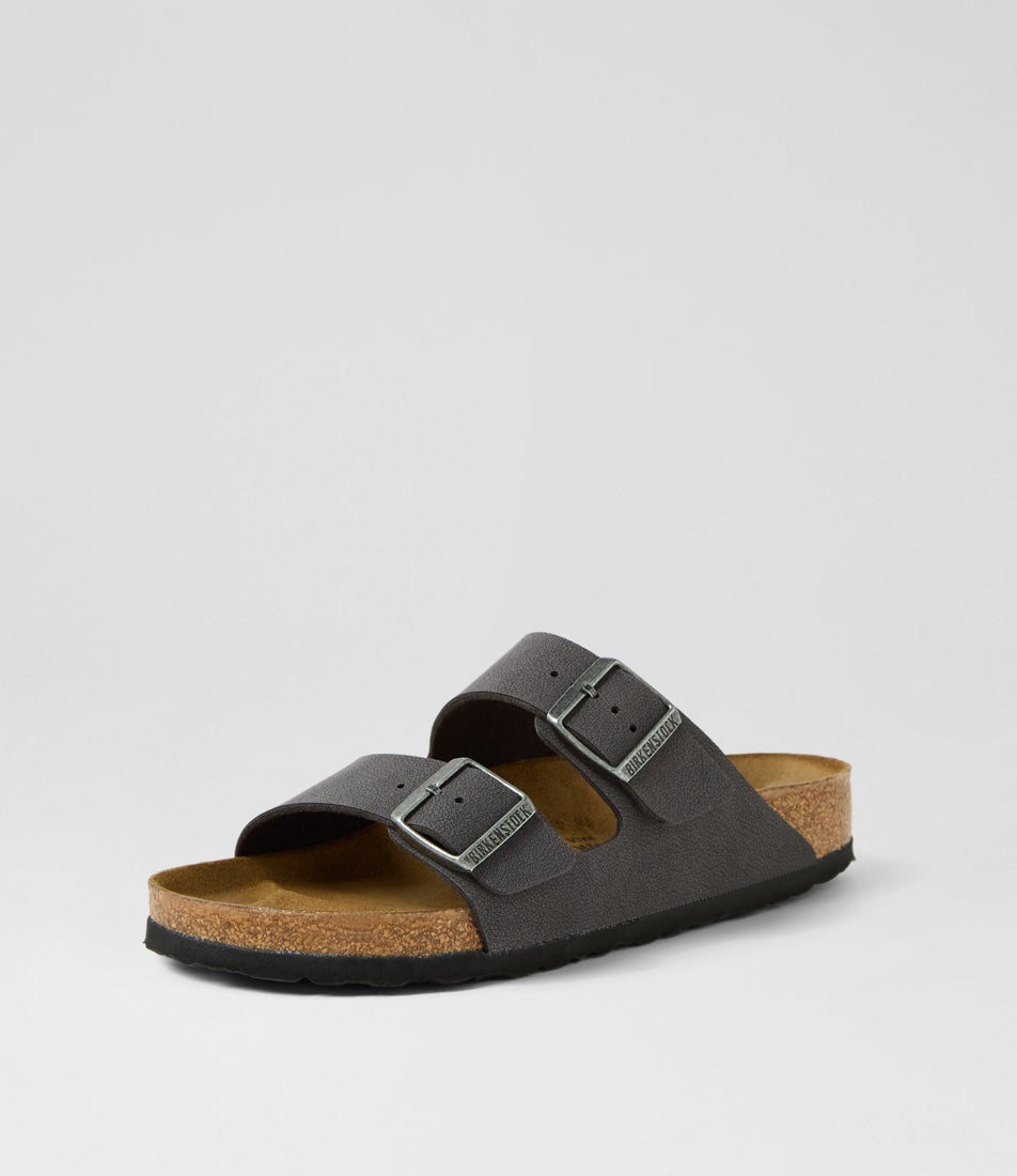 Arizona Mens Velvet Grey Birkibuc Slides