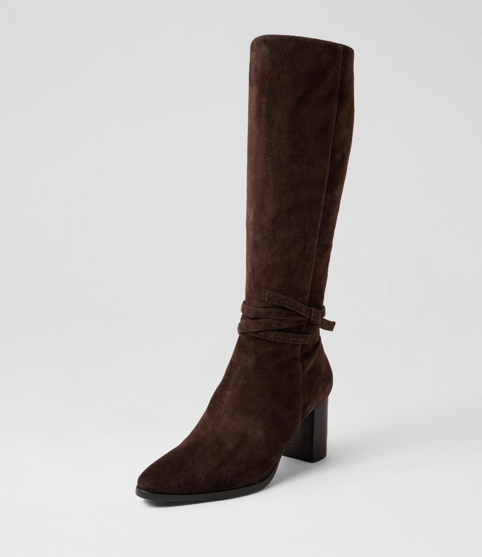 Amirie Choc Suede Knee High Boots