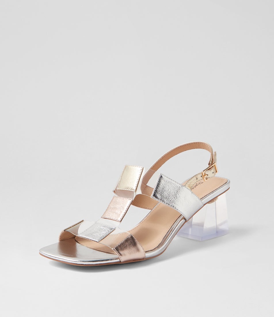 Melinas Metallic Multi Leather Sandals