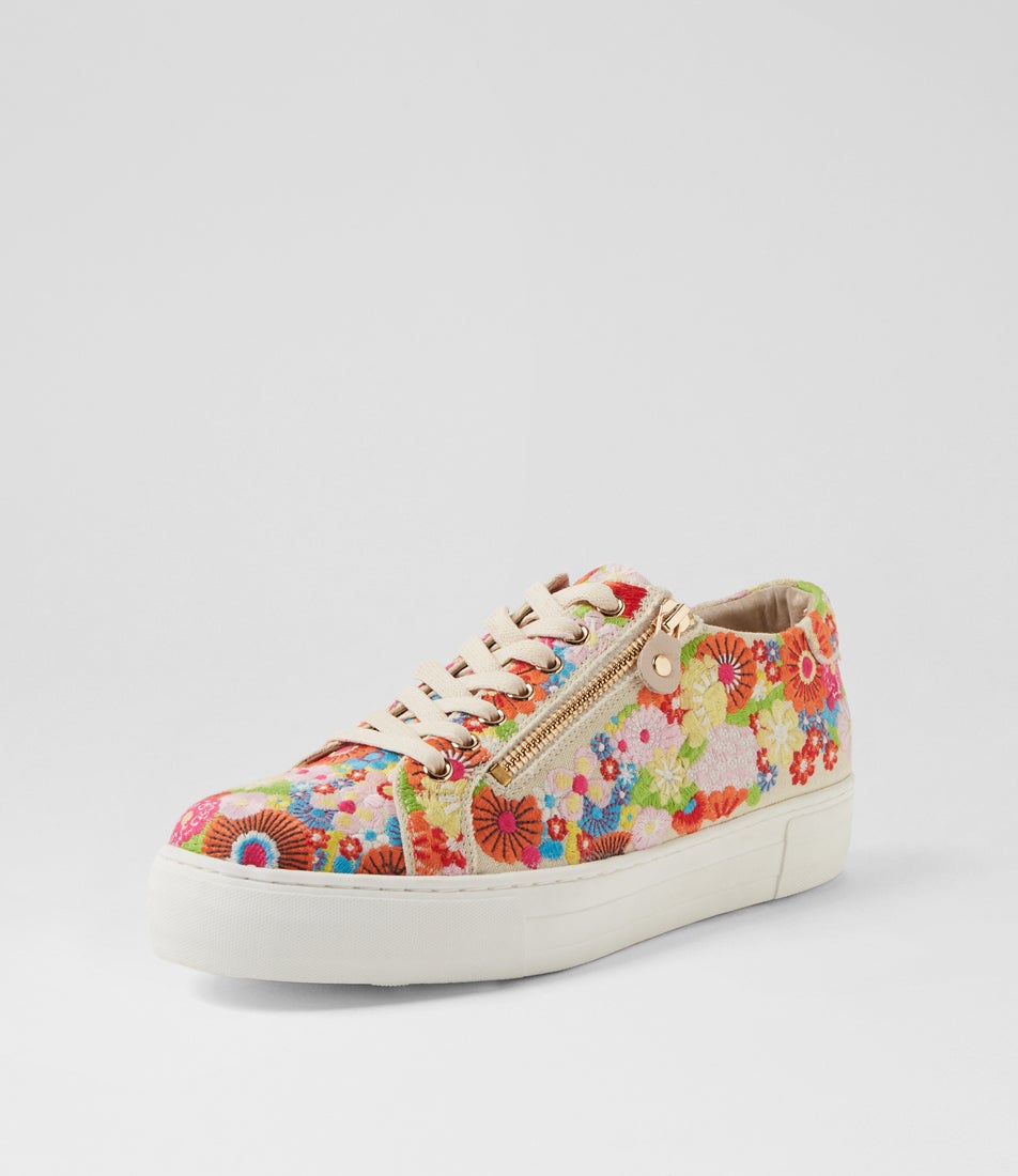 Ference Flower Embroidery Multi Sneakers