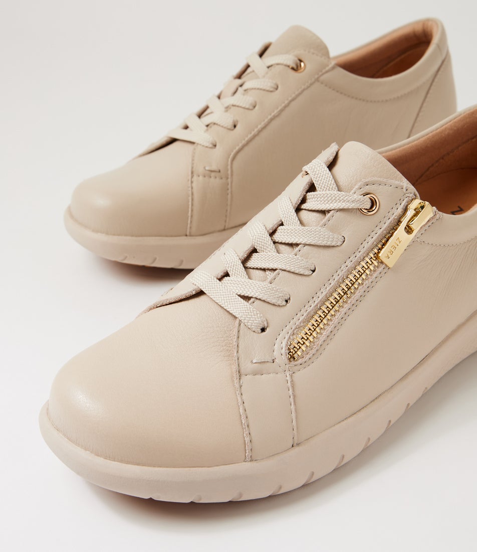 Solar W Almond Leather Sneakers