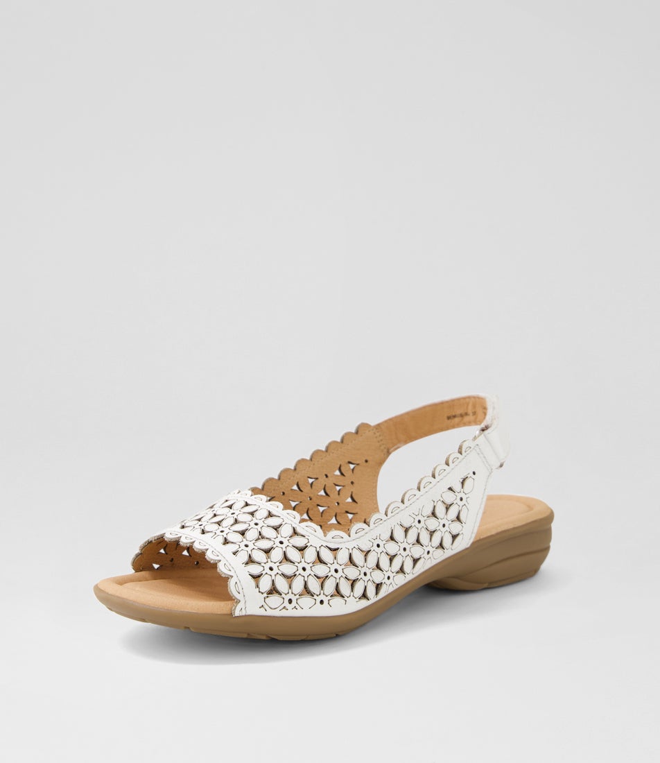 Benisie White Leather Sandals Benisie White Leather Sandals
