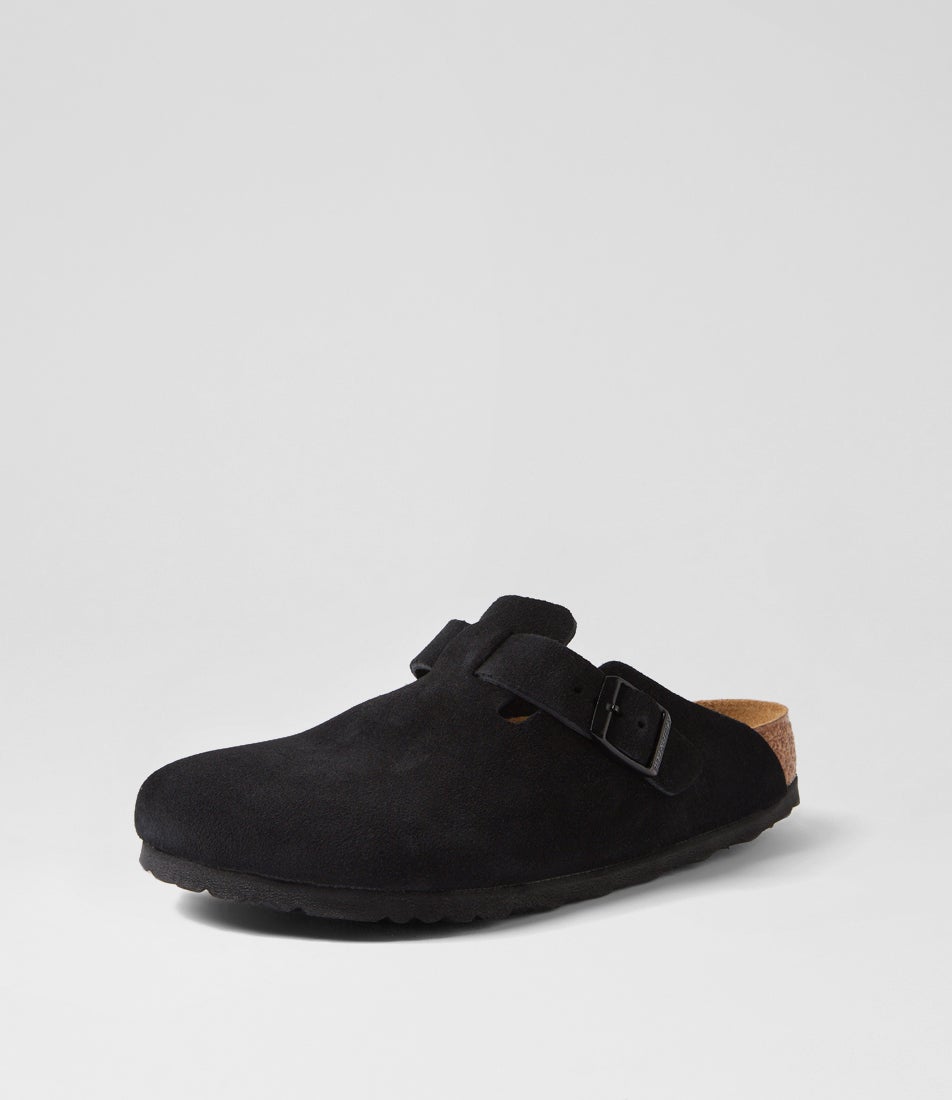 Boston Sfb Black Suede Flat Shoes