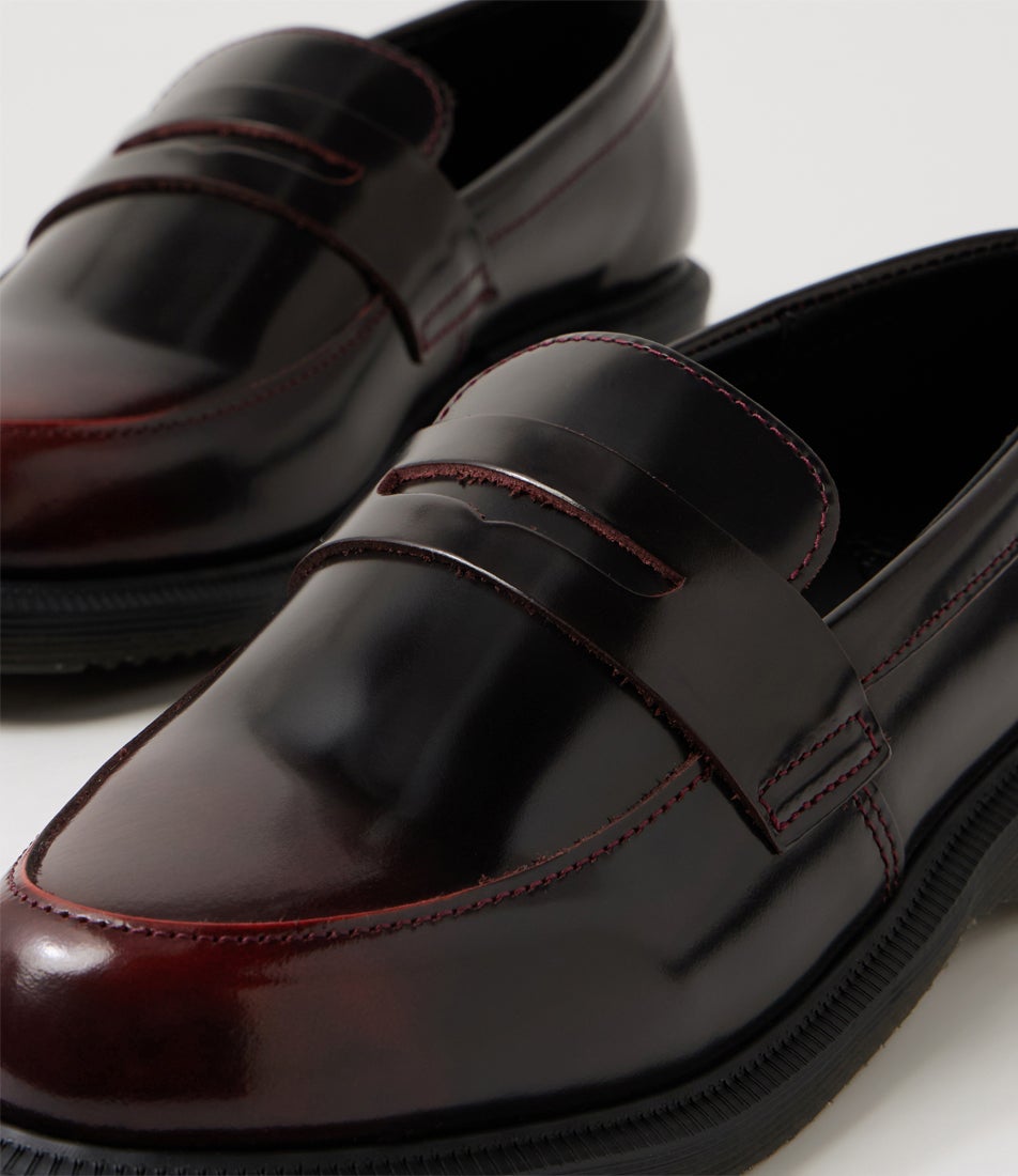 Temara Cherry Red Arcadia Leather Loafers
