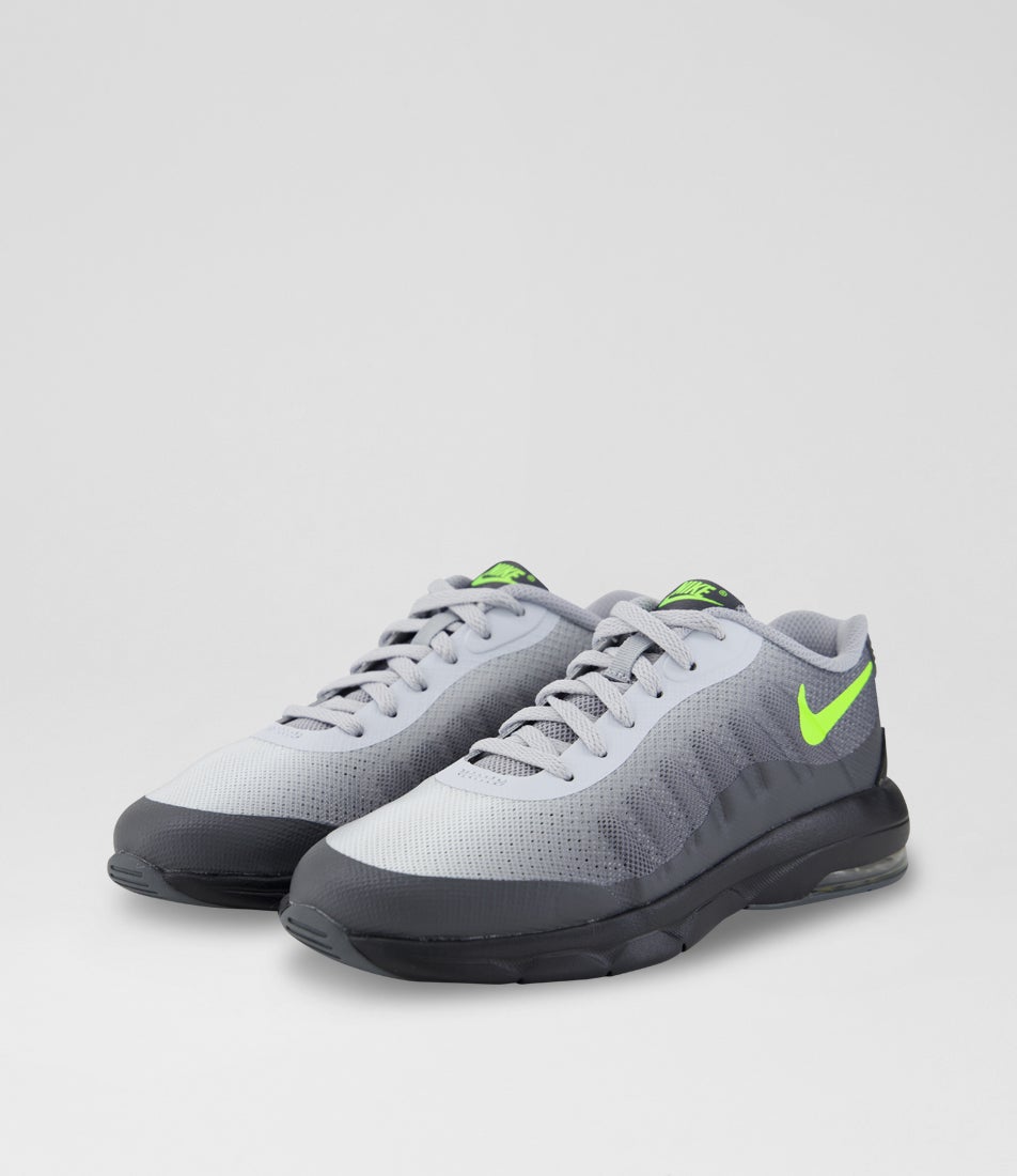 Air Max Invigor Junior Dark Grey Volt Cool Grey Fabric Sneakers