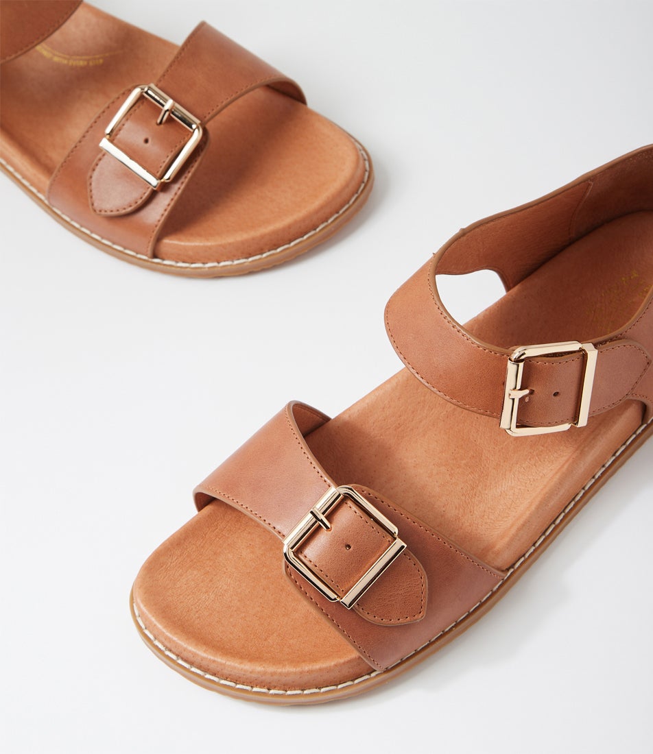 Hanka W Tan Leather Sandals
