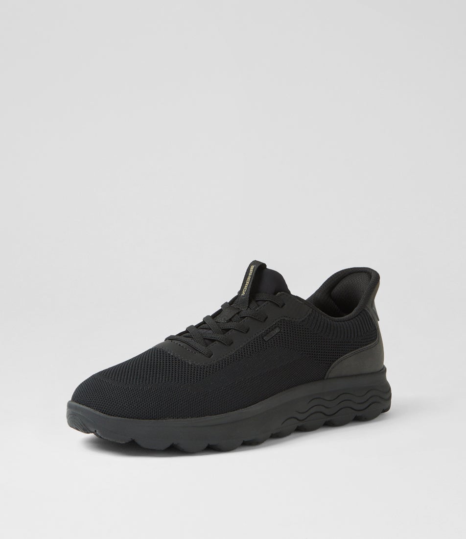 U Spherica Plus A Black Knit Sneakers