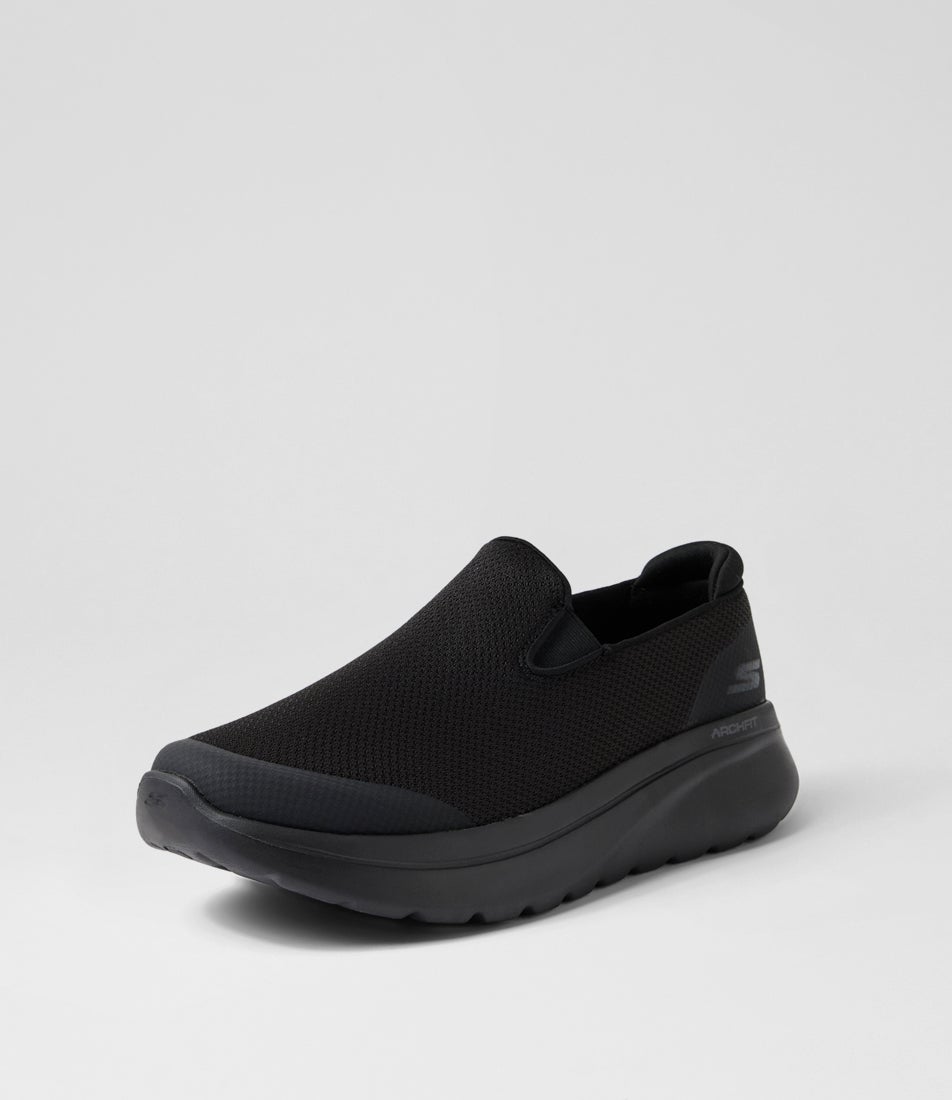 Go Walk Arch Fit Njoy Black Mesh Sneakers