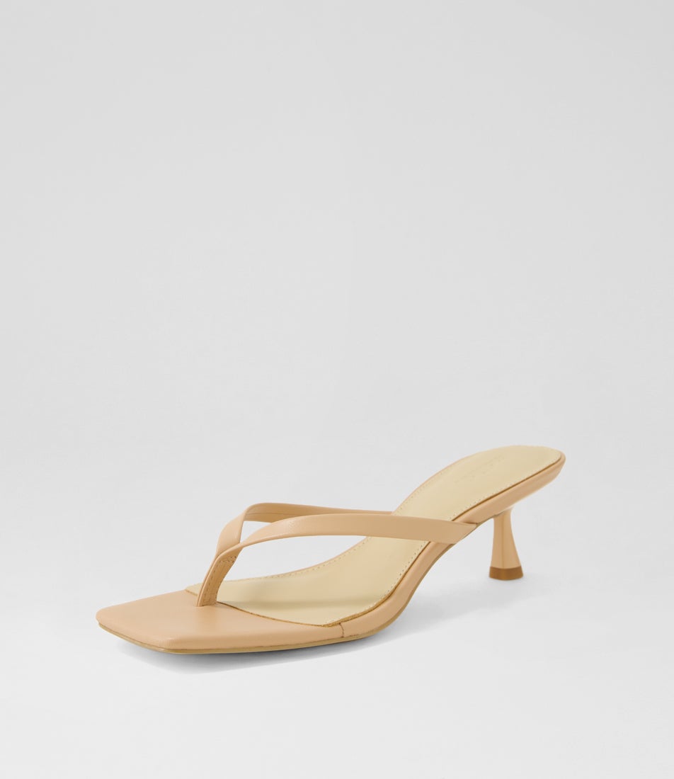 Tidbit Nude Leather Sandals