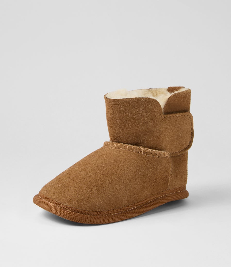 Platinum Baby Bootie Infant Chestnut Suede Ankle Boots