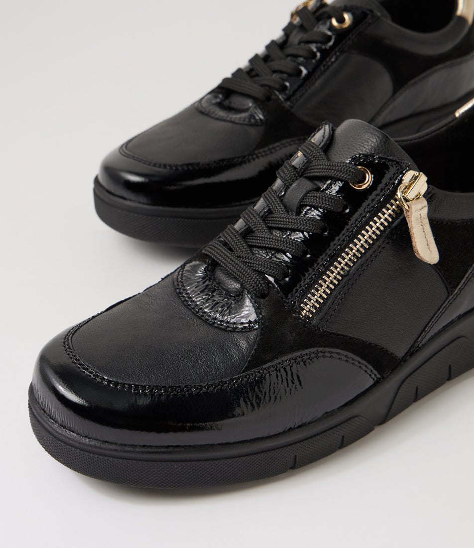Thaminia D Black Leather Sneakers