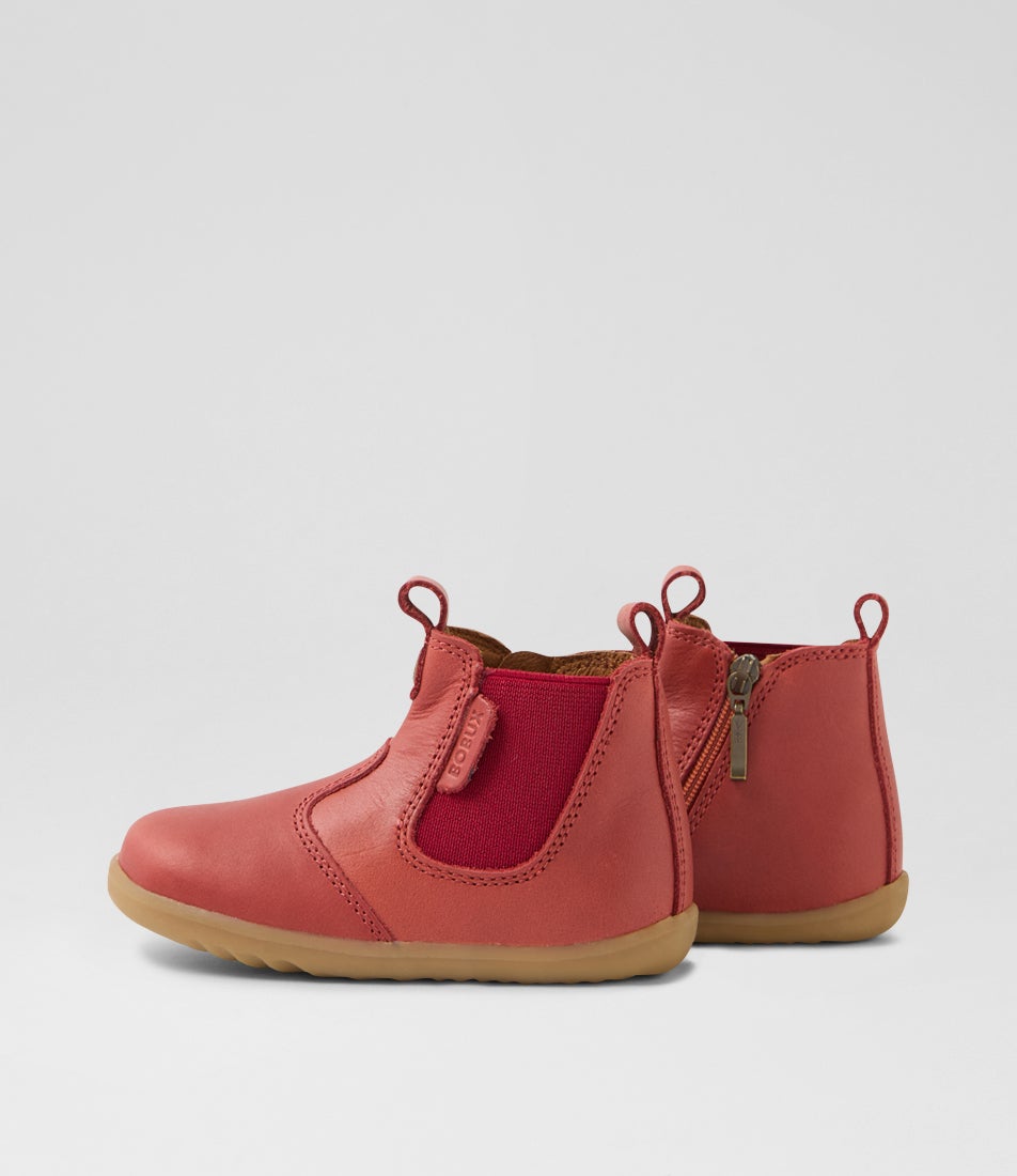 Su Jodhpur Infant Red Ochre Leather Chelsea Boots