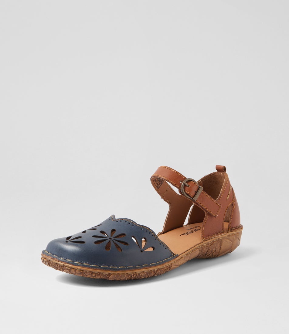 Rosalie 04 Shark Kombi Leather Flat Shoes