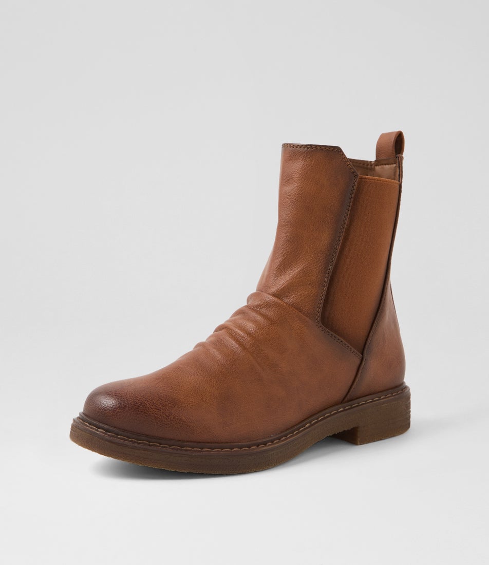 Brandan Cognac Ankle Boots