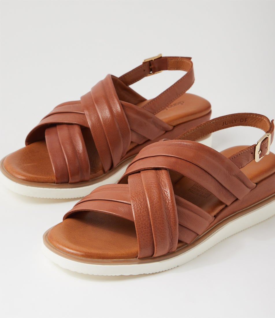 Juily Tan Leather Sandals