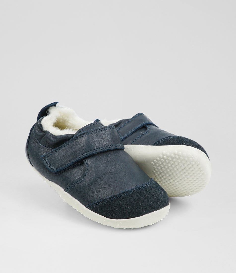 Xp Marvel Arctic Infant Navy Leather Flat Shoes