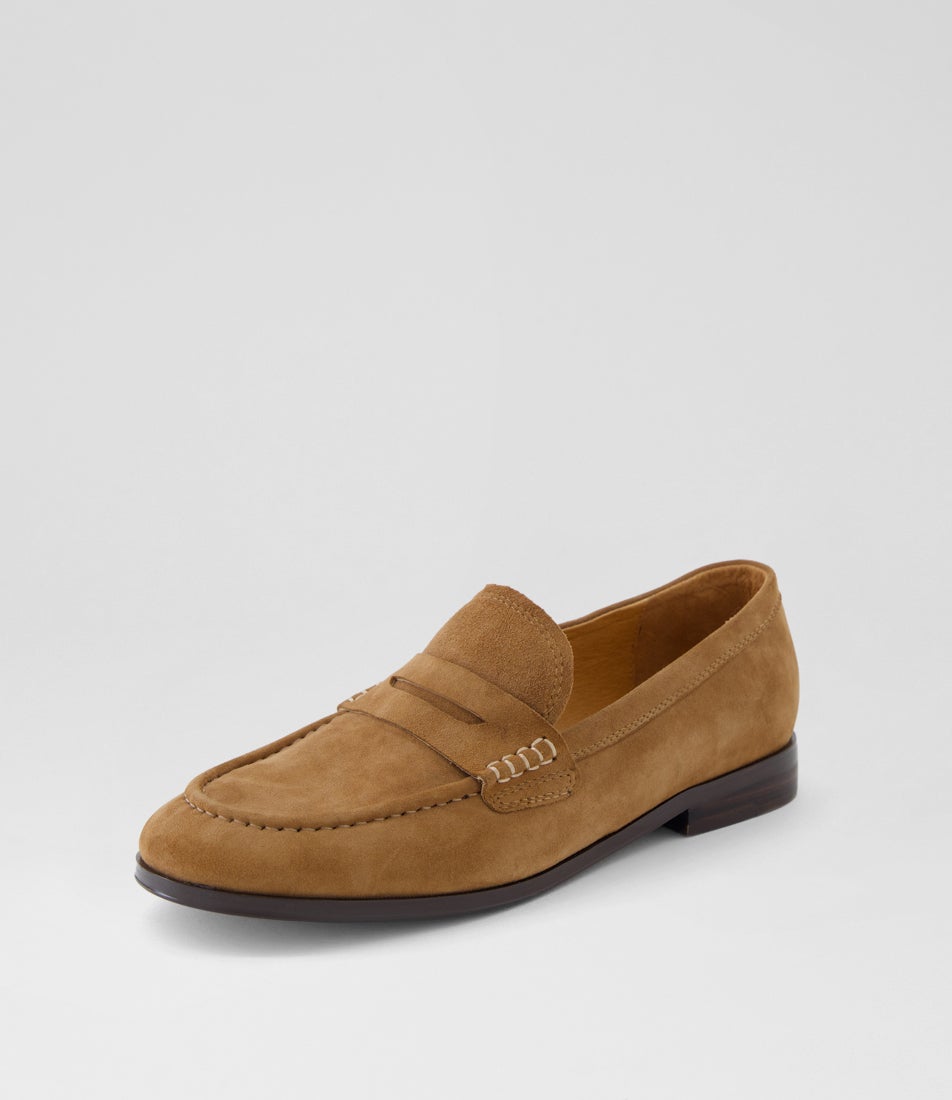 Clarisa Coffee Suede Loafers