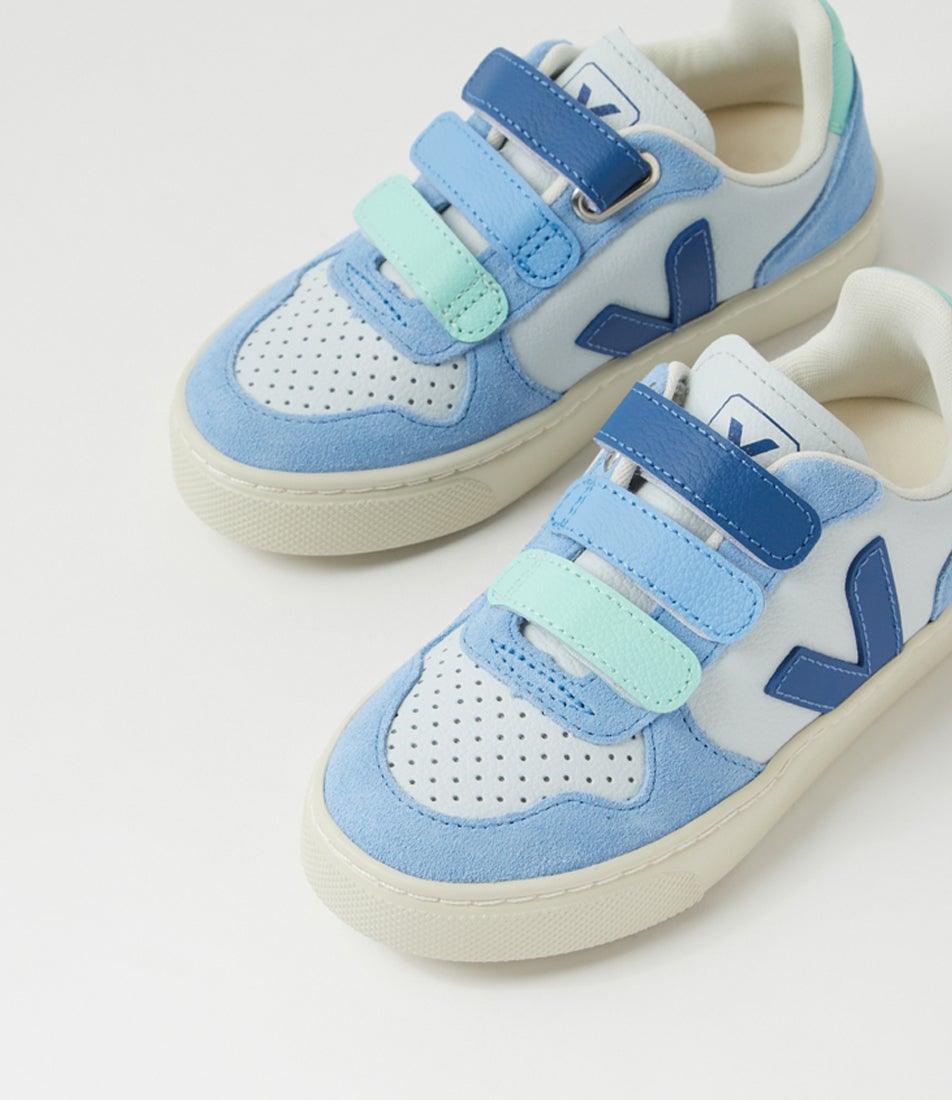 Small V10 Junior Ice Multi Indigo Leather Sneakers