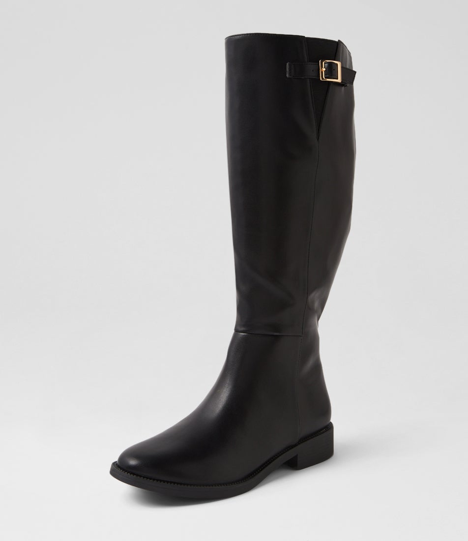 Garfield Wide Black Knee High Boots