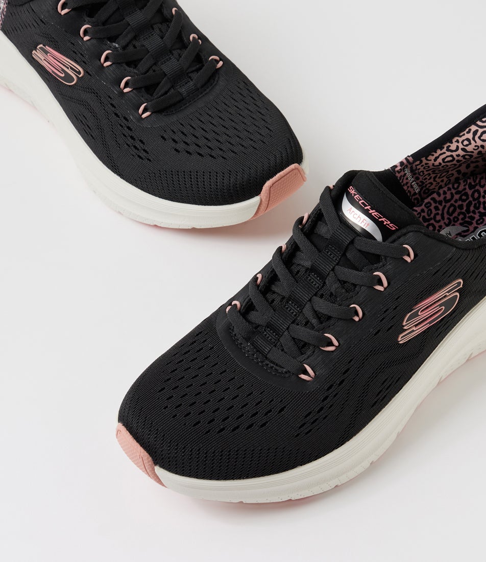 Arch Fit 2 Black Pink Leopard Multi Mesh Sneakers