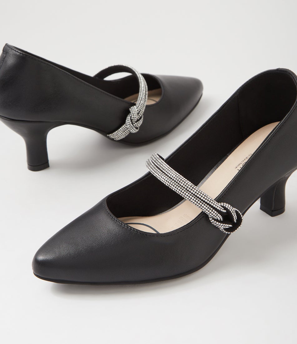 Casablanca Black Leather Heels