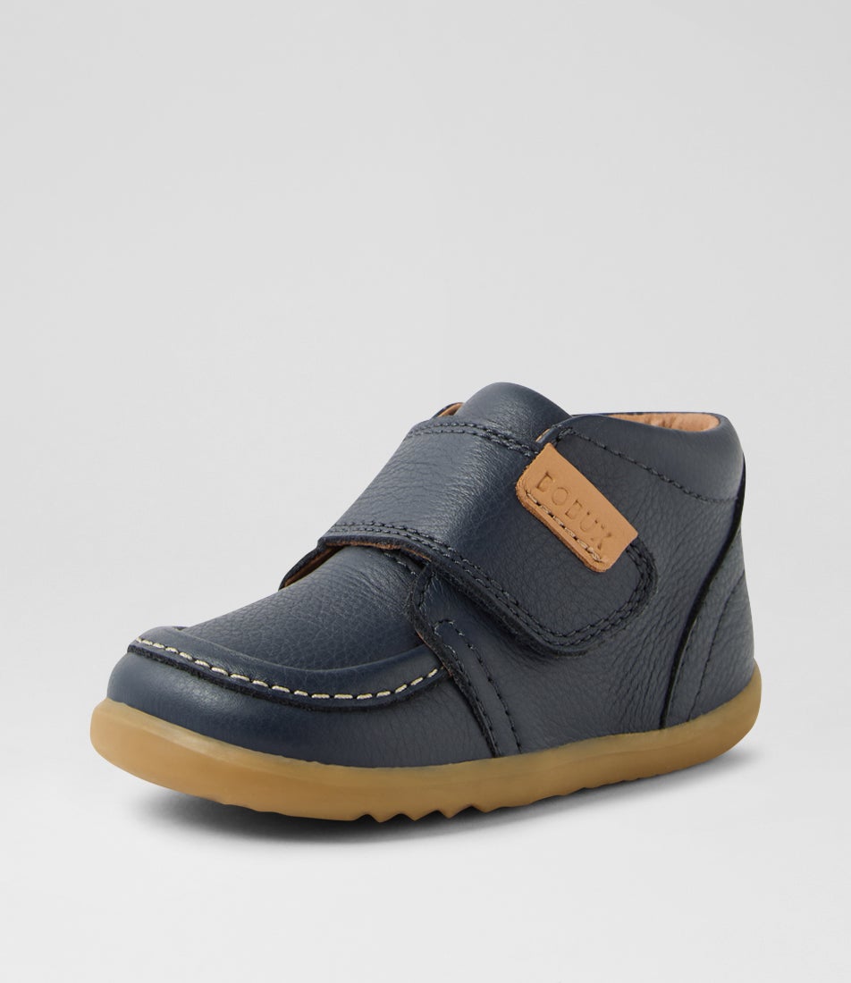 Su Grover Toddler Navy Leather Ankle Boots